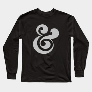 Minimalist Geometric Ampersand Long Sleeve T-Shirt